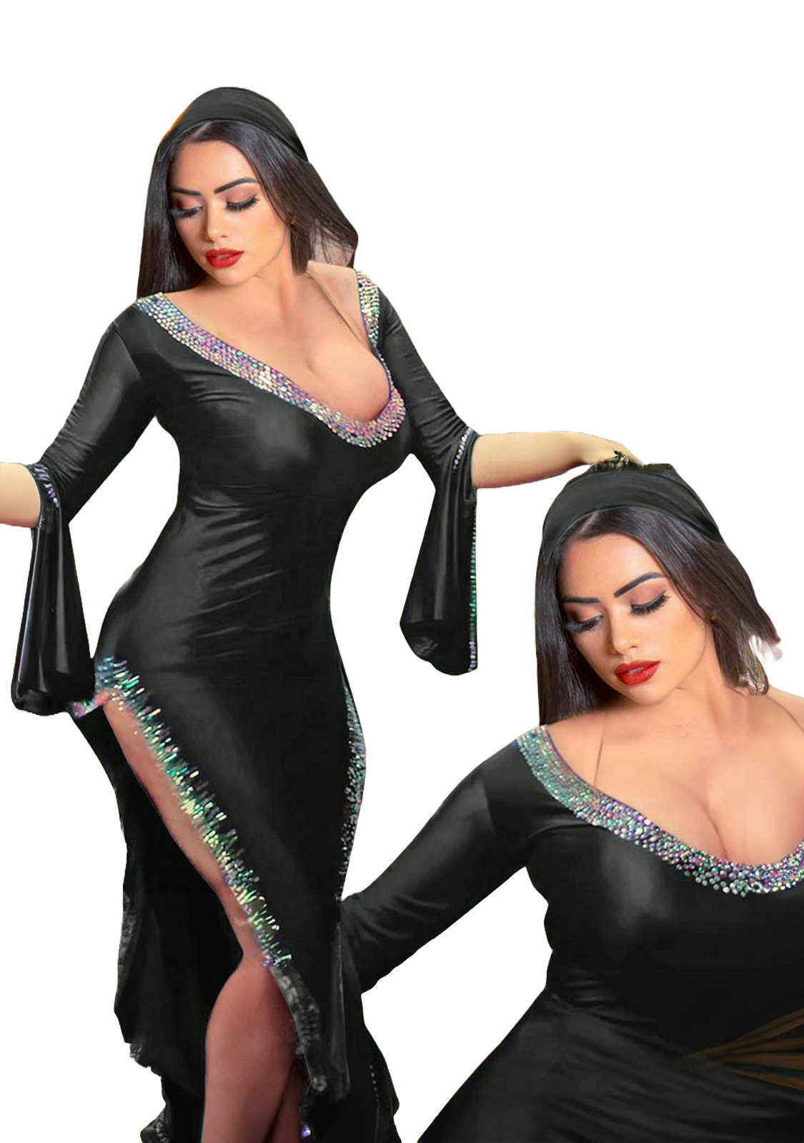 جلابية رقص بلدي وان سايز كود 2476 - هدوم بنات