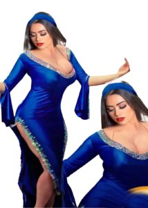 جلابية رقص بلدي أزرق