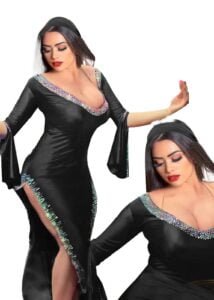 جلابية رقص بلدي أسود