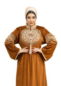 عبايات استقبال مطرزة بني (3)