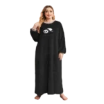 عبايا قطيفة بيج سايز اسود