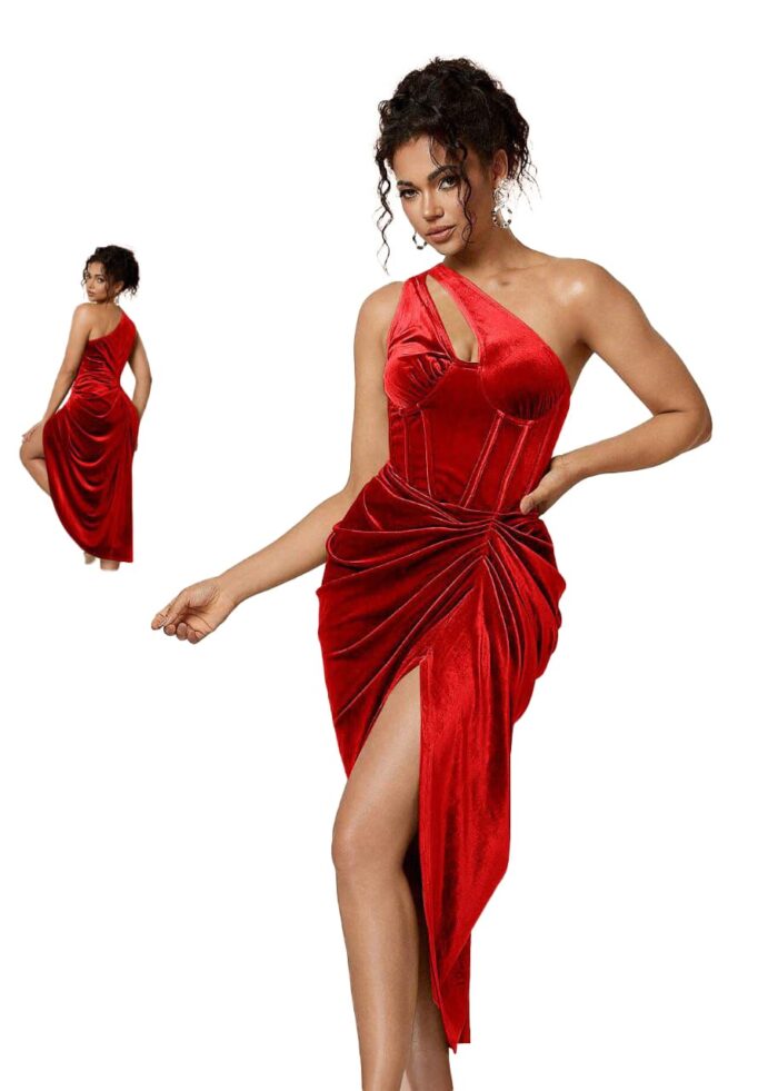 فستان ملابس بيتي احمر