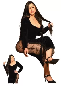 لانجيري العروسة بيج سايز اسود