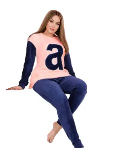 احدث بيجامات شتوي حريمي بينك
