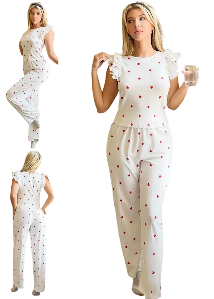 بيجامات نوم للعرايس احمر بيجامات نوم للعرايس كود 4939