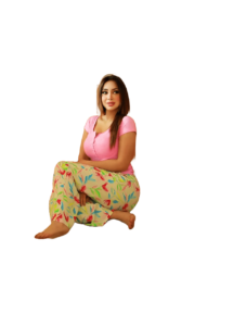 بيجامة صيفي بناتي بينك