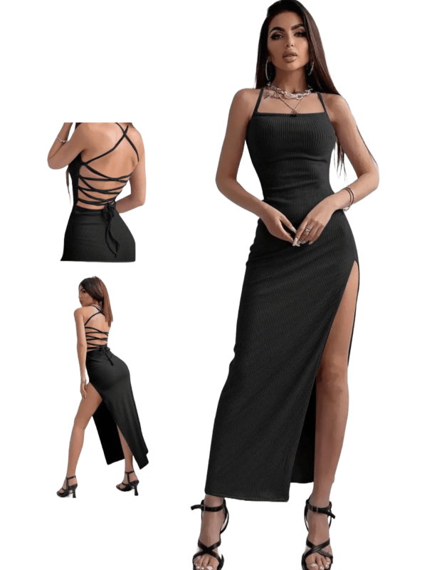 فساتين بيتية طويلة اسود