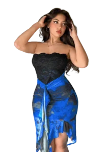 فستان سهرة ازرق (2)