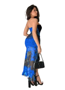 فستان سهرة ازرق (3)