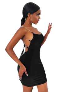 فستان سهرة ناعم اسود