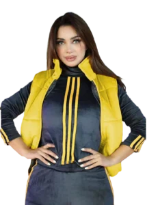 بجامة قطيفة خروج اصفر