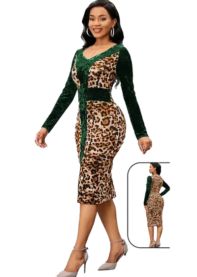 فستان قطيفة هدوم بنات زيتي (3) فستان قطيفة هدوم بنات كود 10123