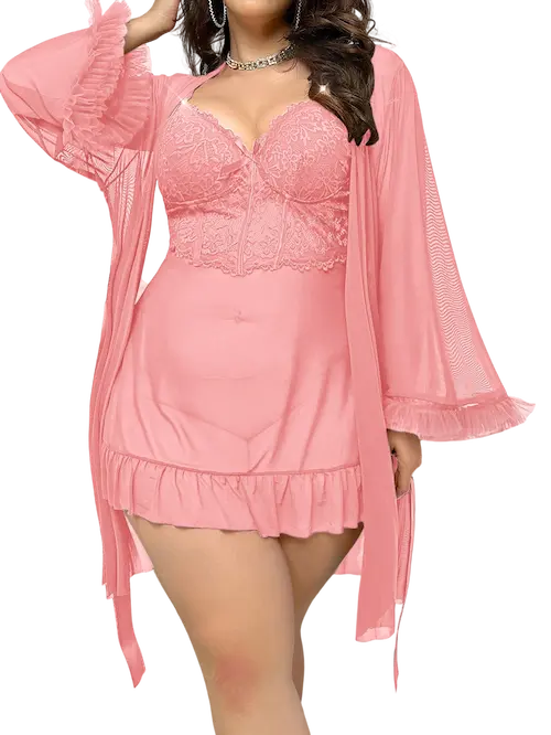 قميص بروب شفاف شيك سيمون (2) قميص بروب شفاف شيك كود 140 - 9607