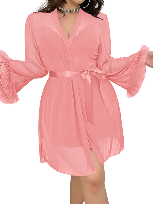 قميص بروب شفاف شيك سيمون قميص بروب شفاف شيك كود 140 - 9607