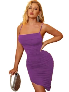 قميص نوم شيك ورقيق موف (2)