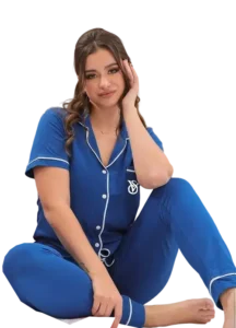 بيجامات فيكتوريا سيكريت وان سايز ازرق