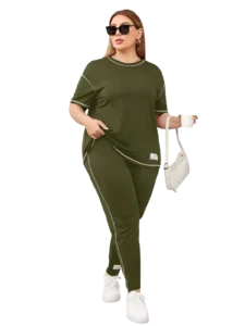 بيجامه نسائي نص كم زيتي (2)