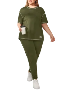 بيجامه نسائي نص كم زيتي