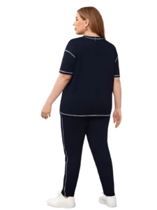 بيجامه نسائي نص كم كحلي