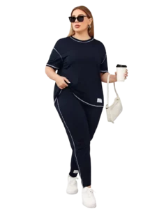 بيجامه نسائي نص كم كحلي (3)