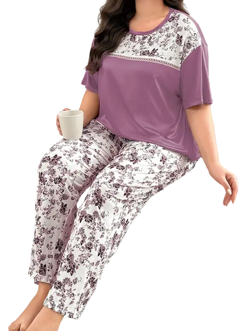 بيجامات شيك بيج سايز (4) بيجامات شيك بيج سايز كود 912