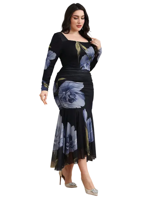 دريس مشجر تريندي دريس مشجر تريندي كود 0339