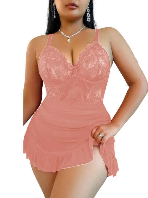 لانجري قصير وشفاف سيمون (2) لانجري قصير وشفاف كود 1064