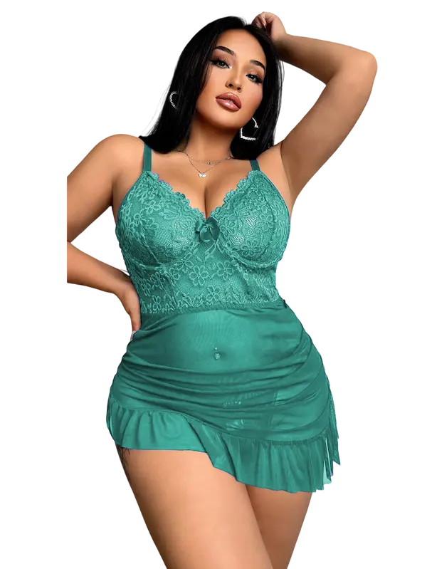 لانجري قصير وشفاف منت جيرين (2) لانجري قصير وشفاف كود 1064