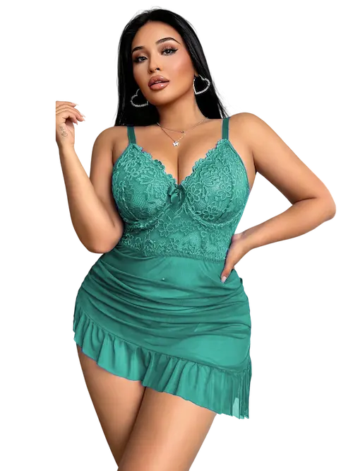 لانجري قصير وشفاف منت جيرين (6) لانجري قصير وشفاف كود 1064