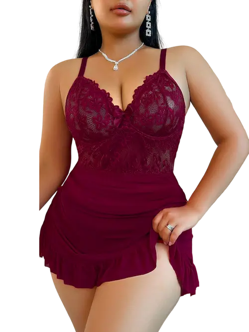 لانجري قصير وشفاف نبيتي (7) لانجري قصير وشفاف كود 1064