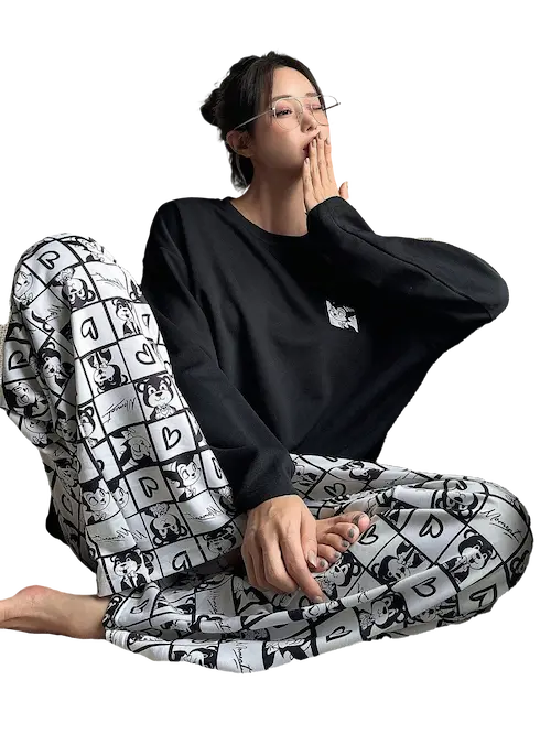 بجامة بيتي خريفية كود 2175