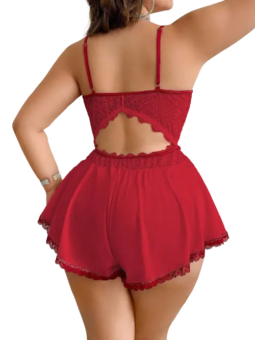 سلوبيت لانجري دانتيل احمر (2) سلوبيت لانجري دانتيل كود 0278 _ 0279