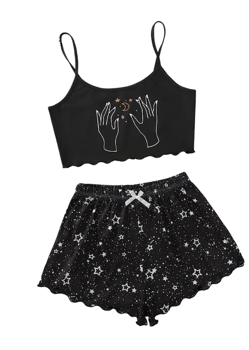 طقم شورت صيفي حريمي كود 104