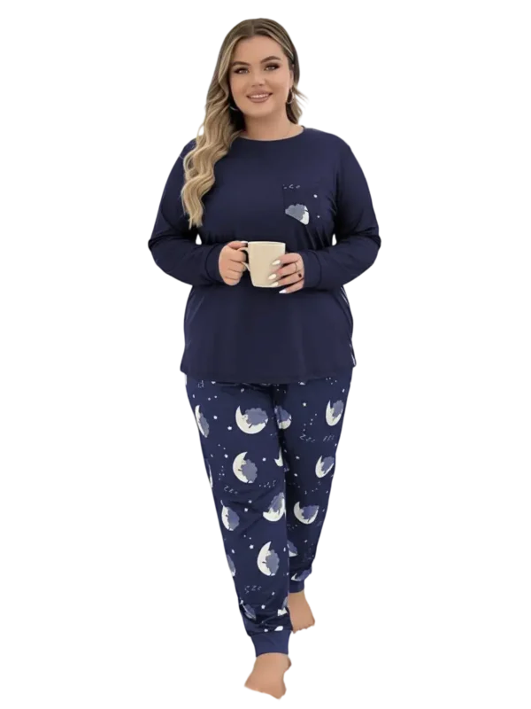 بيجامة خريفي كحلي