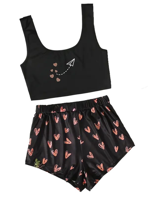 طقم هوت شورت قصير طقم هوت شورت قصير كود 592