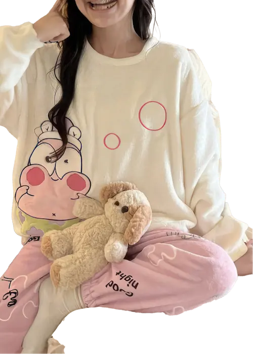 بجاما بناتي بشخصية بسيط (5) بجاما بناتي بشخصية بسيط كود 3170