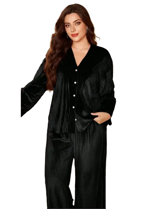 بجامات شتوي تقيلة بيج سايز اسود بجامات شتوي تقيلة بيج سايز كود 2517