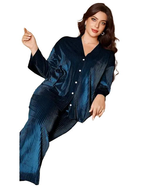 بجامات شتوي تقيلة بيج سايز بترولي بجامات شتوي تقيلة بيج سايز كود 2517