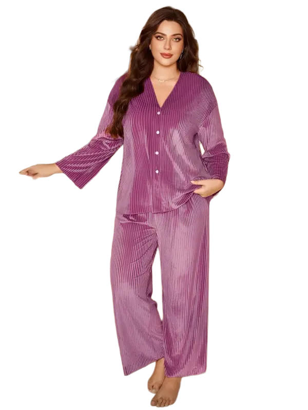 بجامات شتوي تقيلة بيج سايز كاشمير (2) بجامات شتوي تقيلة بيج سايز كود 2517