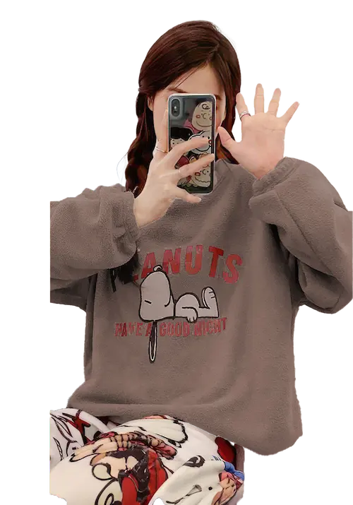 بجامة قطيفة هايدي رقيقة كود 2203