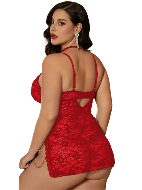 بيبي دول احمر شفاف احمر (2) بيبي دول احمر شفاف كود 0299