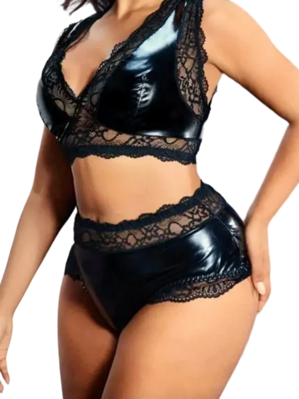 طقم جديد جلد في دانتيل كود 0331