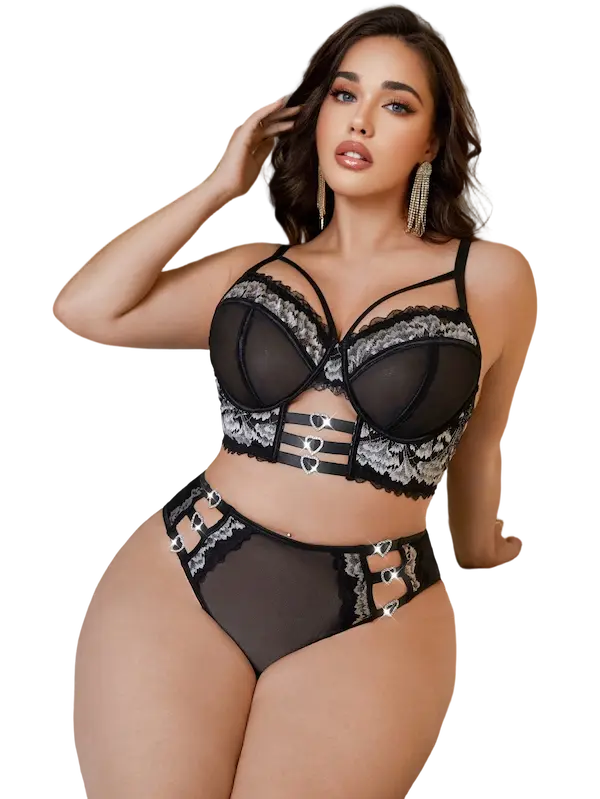 طقم شيك داخلي شفاف كود 0326