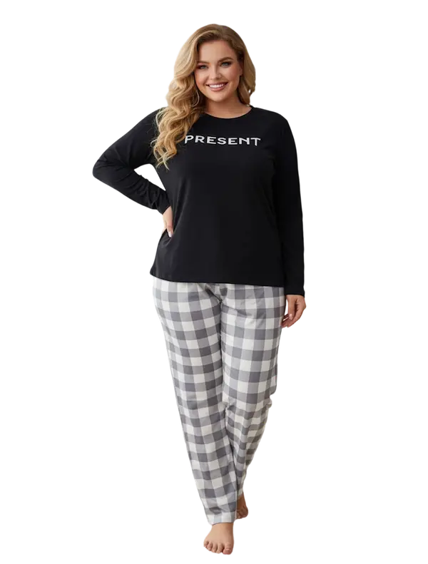 بجامة قطن بكم شيك كود 07503