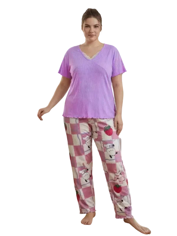 بجامة نص كم جديدة كود 26120