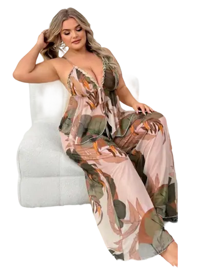 بيجامة لانجري بيج سايز (3) بيجامة لانجري بيج سايز كود 9928