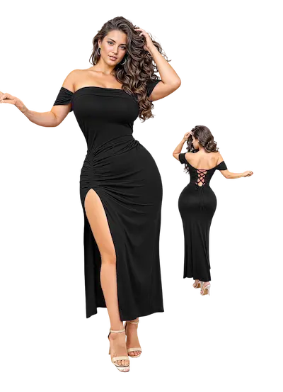 دريس اوف شولدر فري سايز اسود دريس اوف شولدر فري سايز كود 239