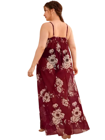 قمصان نوم مشجرة ليكرا احمر (4) قمصان نوم مشجرة ليكرا كود 9927