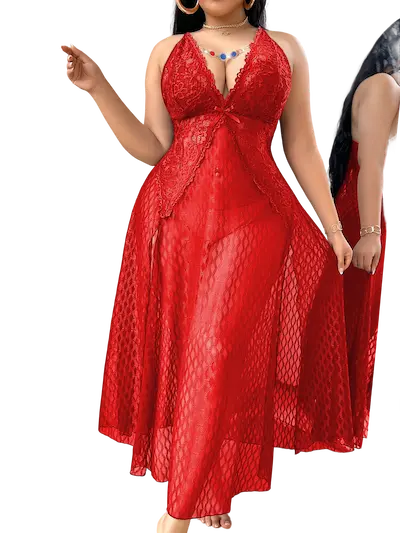 قميص نوم احمر (2) قميص نوم احمر كود 0160