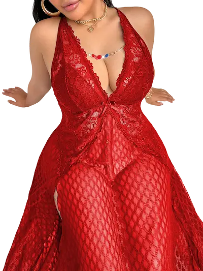 قميص نوم احمر (4) قميص نوم احمر كود 0160